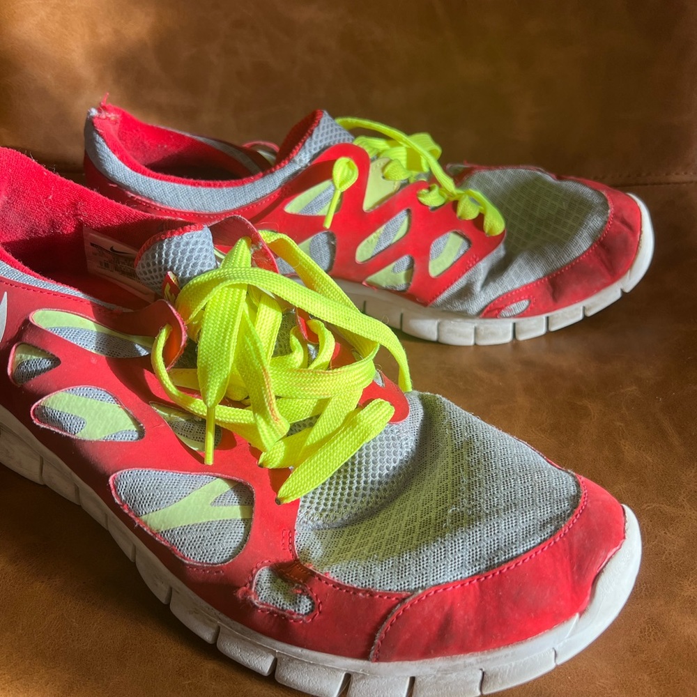 Mens Red Nike Flex Run Shoes